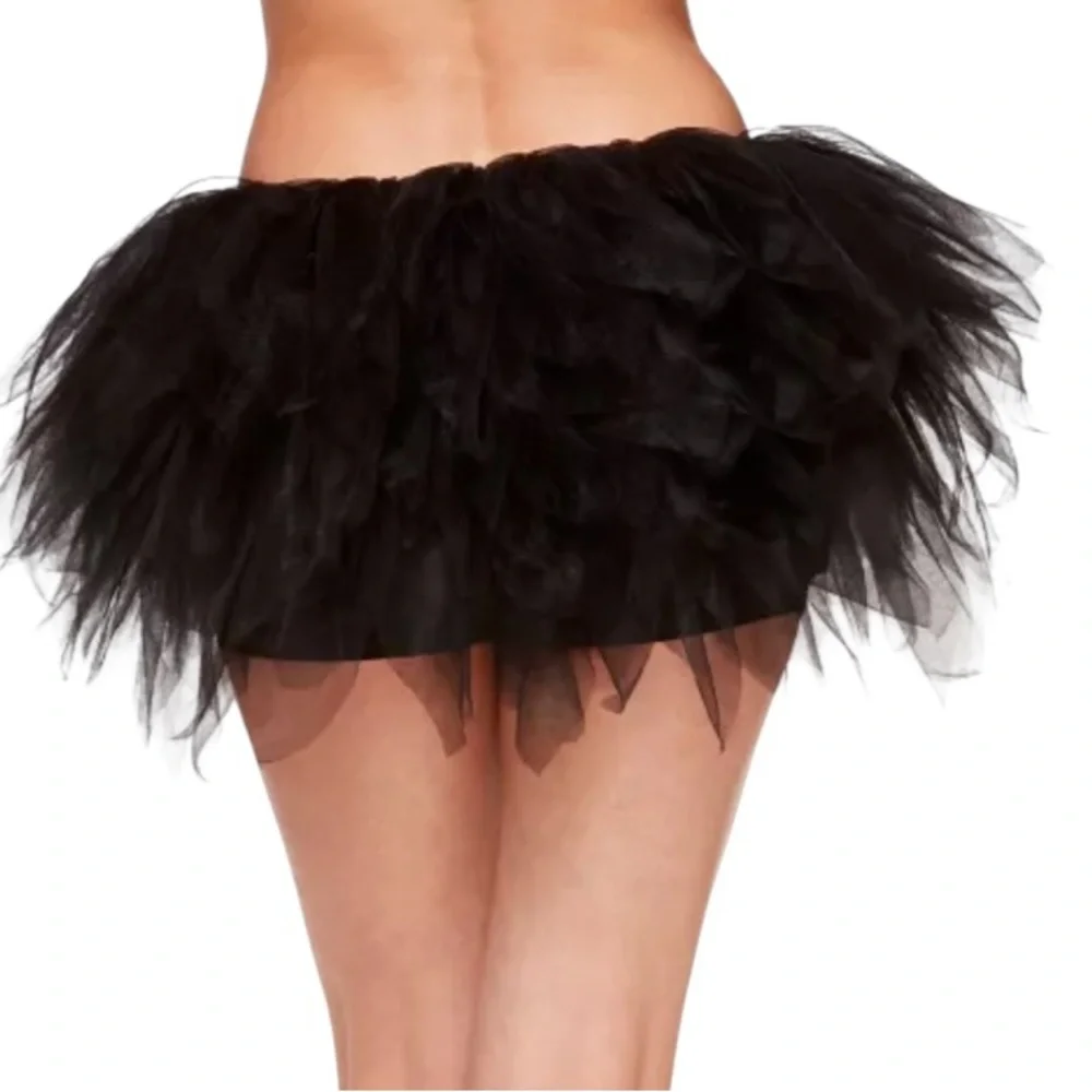 Spirit Halloween Black Shredded Short Tutu One Size Fits Most